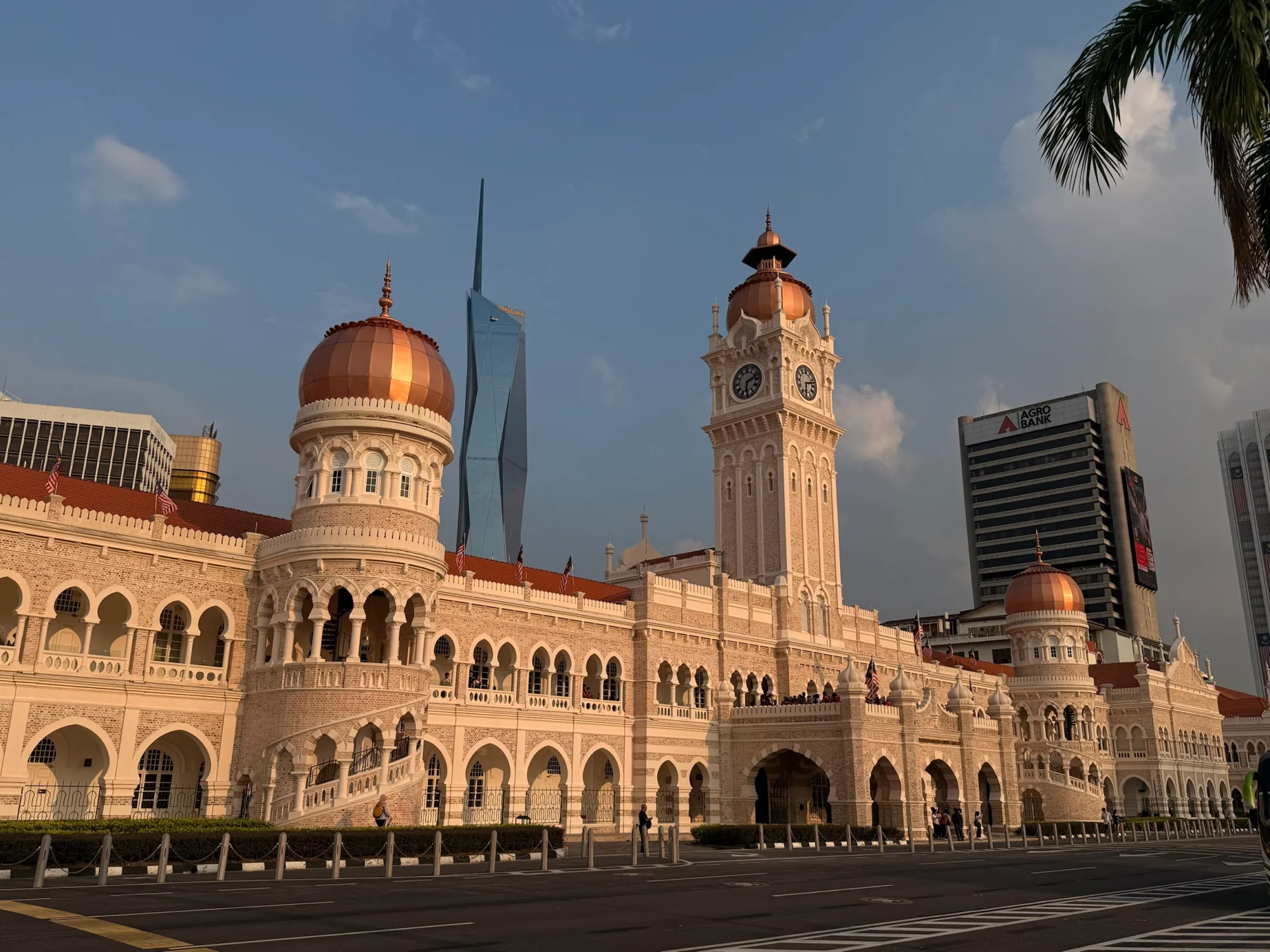 The full facade of the Sultan Abdul Samad Building in late afternoon light